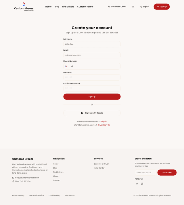 User Registration