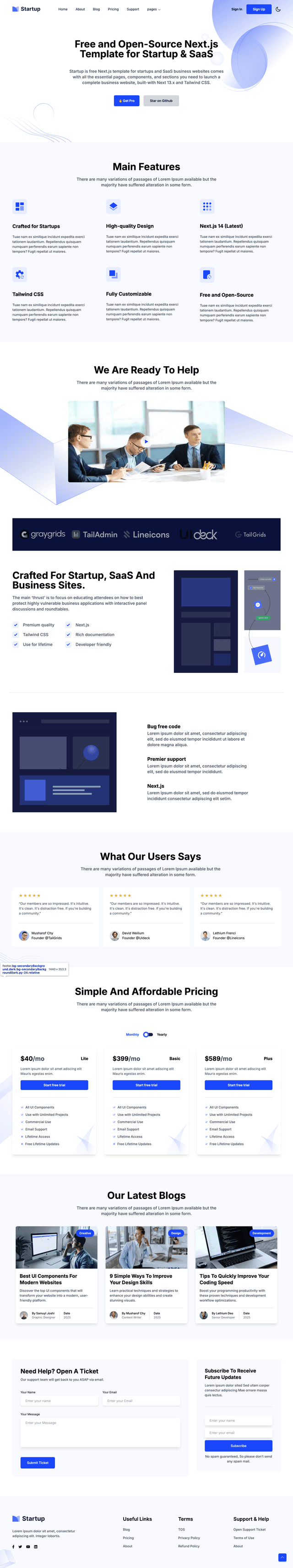 Startup Homepage